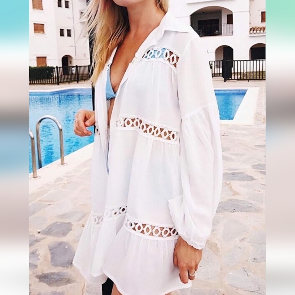 Bundle Of Two White Swim Cover Ups